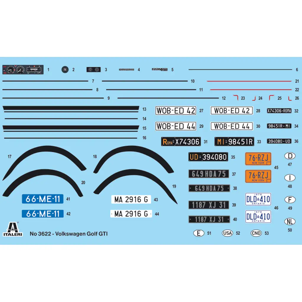 Italeri 1/24 VW Golf GTI First Series 1976/78 autó makett kép 2