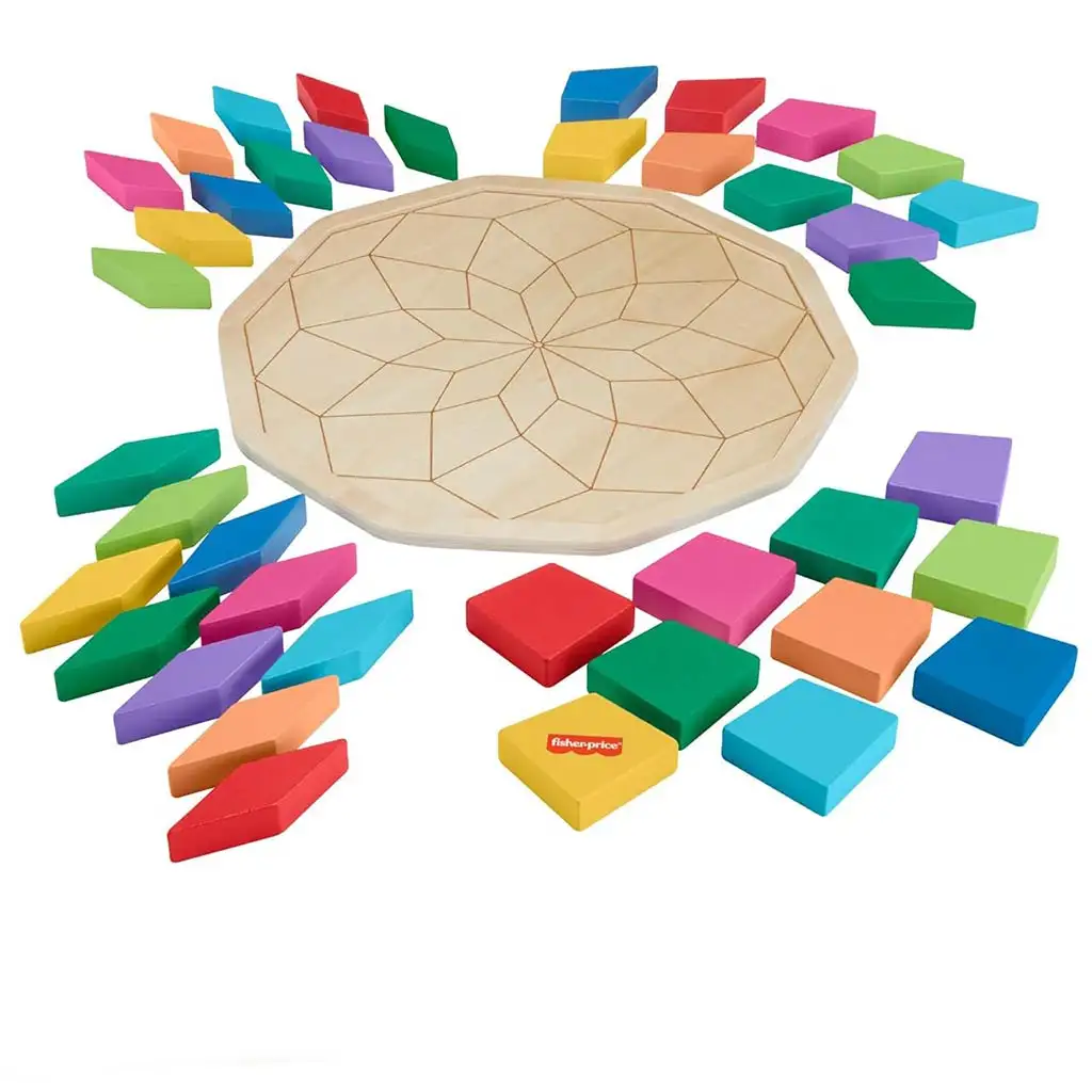Fisher-Price: Wood Fa mandala színkirakó - Mattel kép 2
