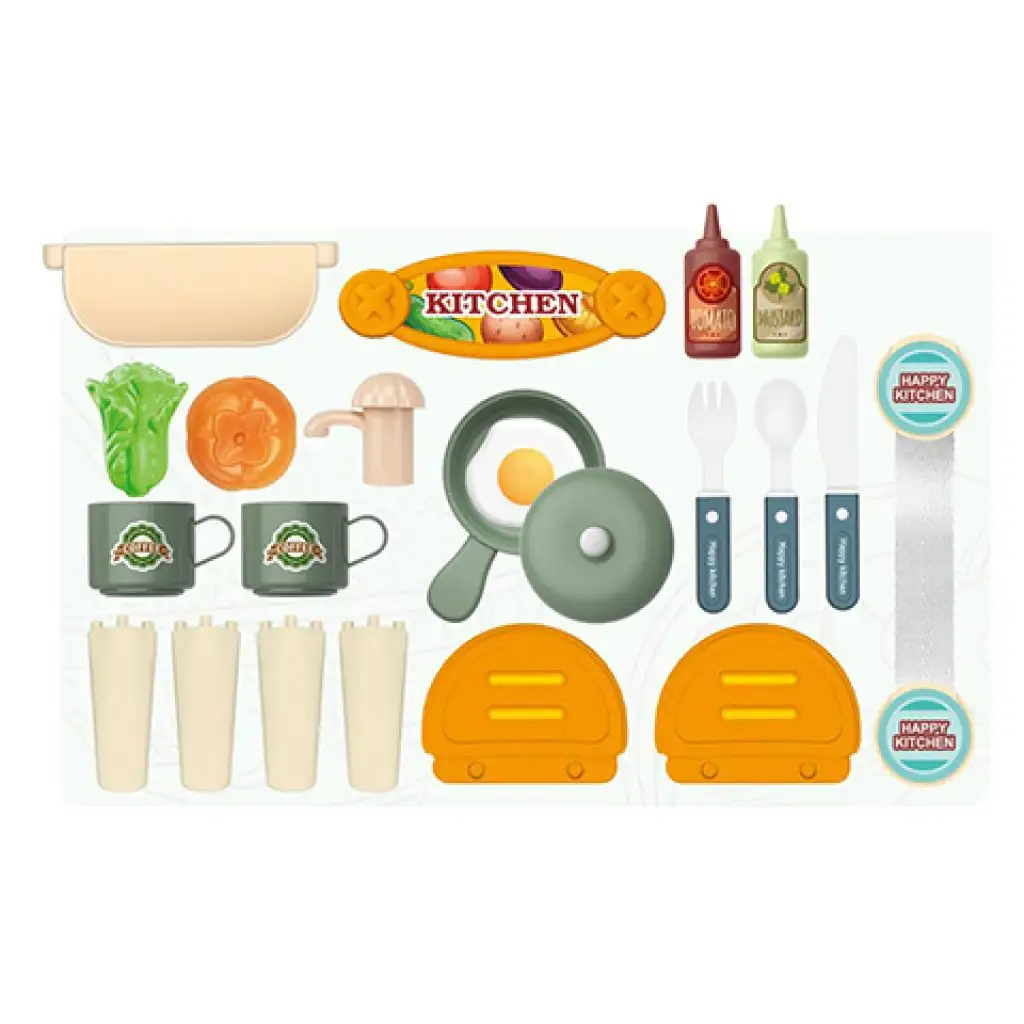 Konyhai játékszett összecsukható bőröndben 25db-os készlet kép 2