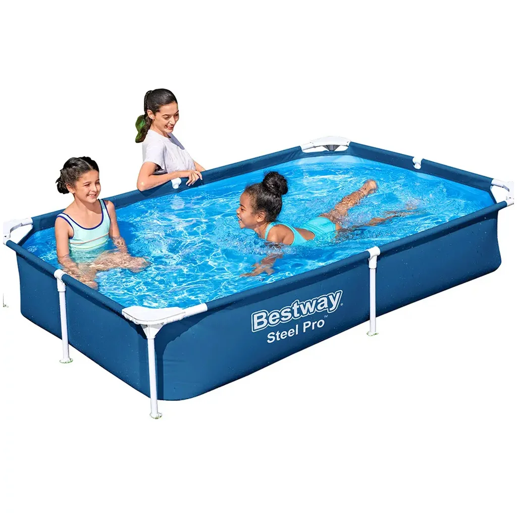Bestway: Steel Pro fémvázas medence 221x150x43cm kép 2