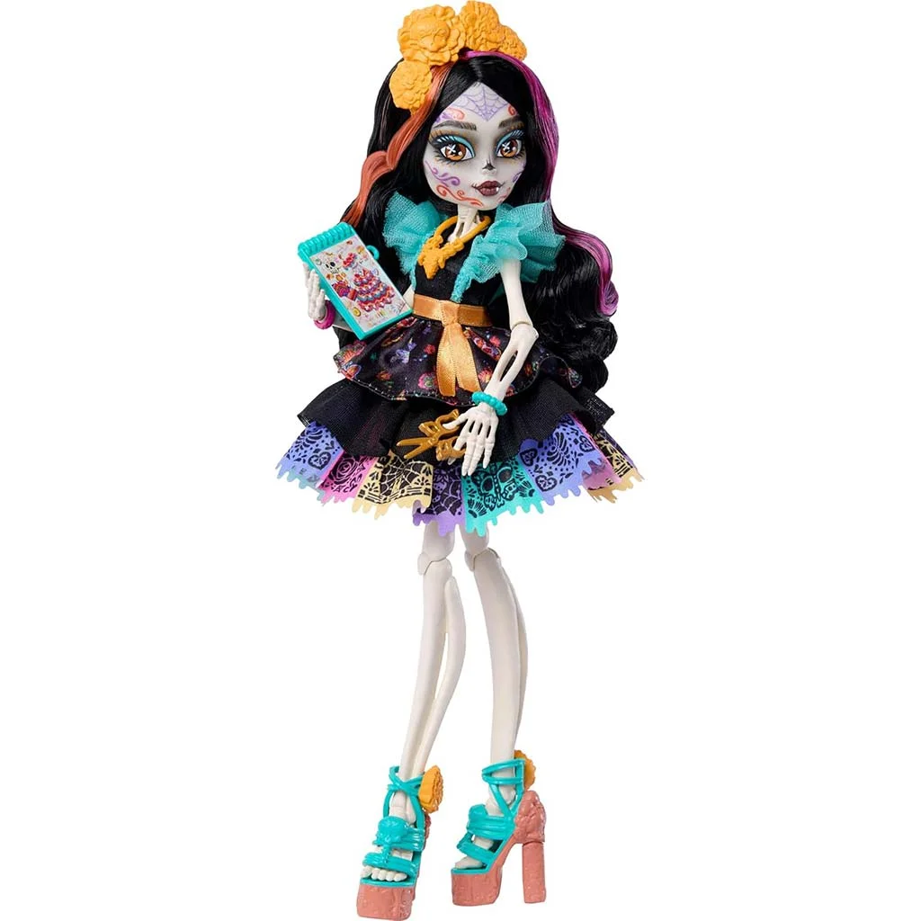 Monster High Skelita Calaveras baba kiegészítőkkel - Mattel kép 3