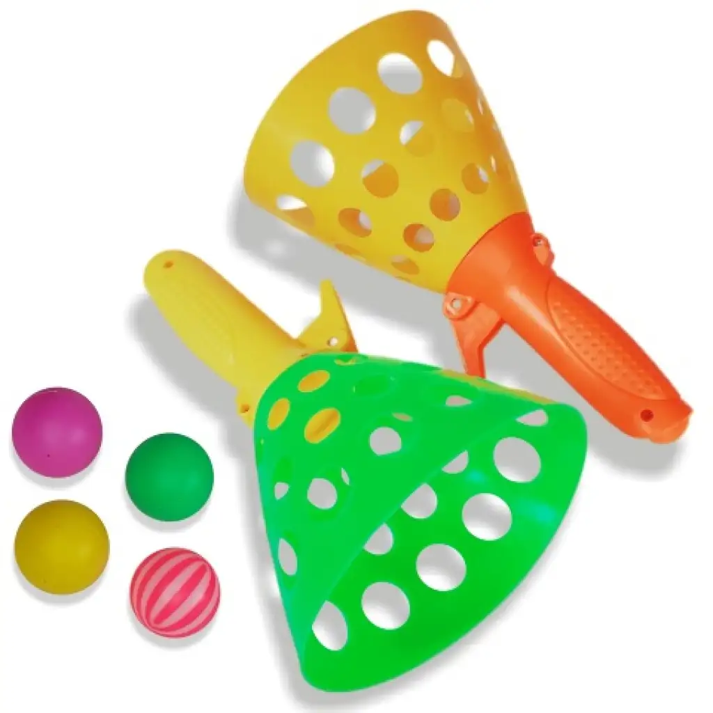 Click&Catch páros tölcséres elkapójáték 4db labdával