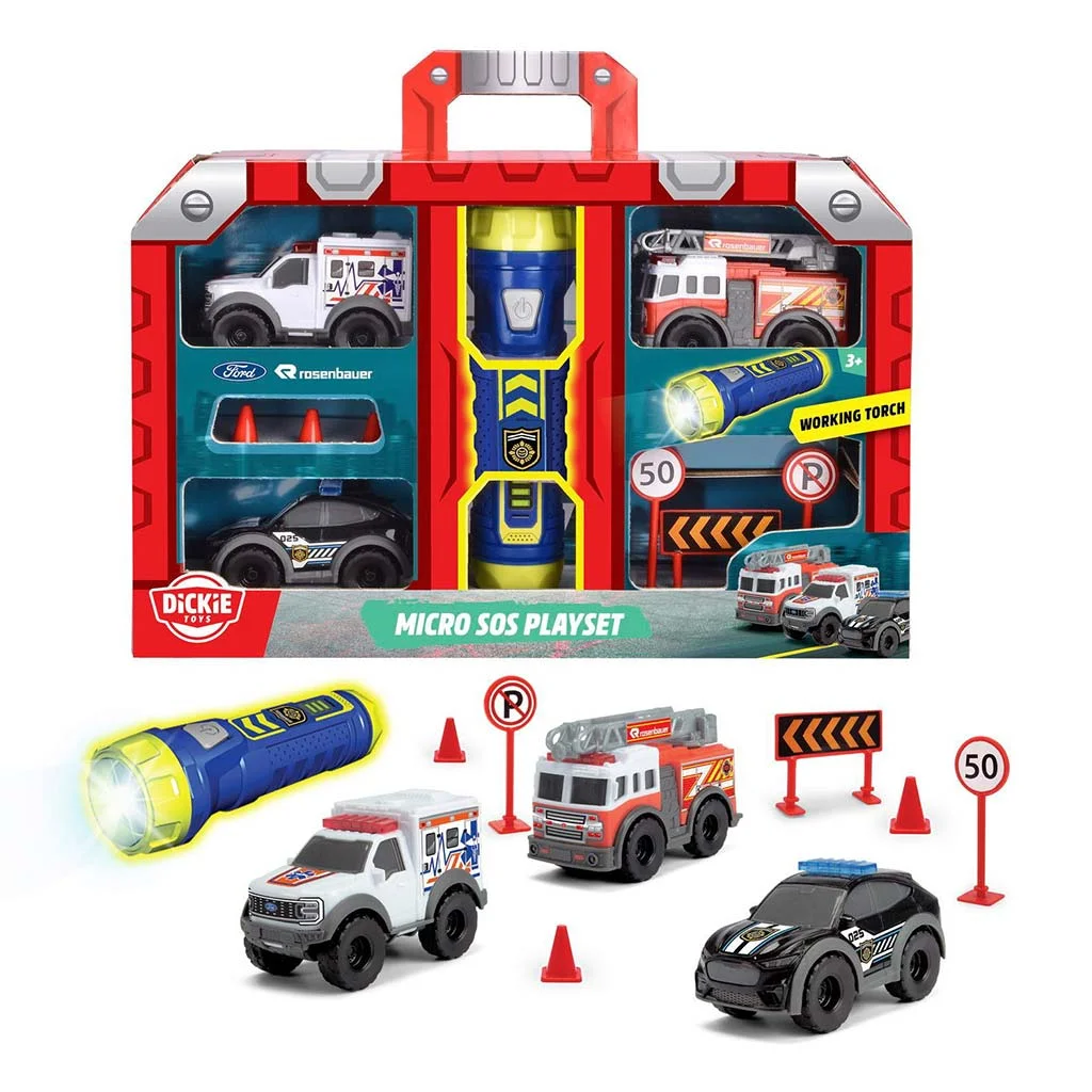 SOS Mikro játékszett elemlámpával - Dickie Toys kép 2