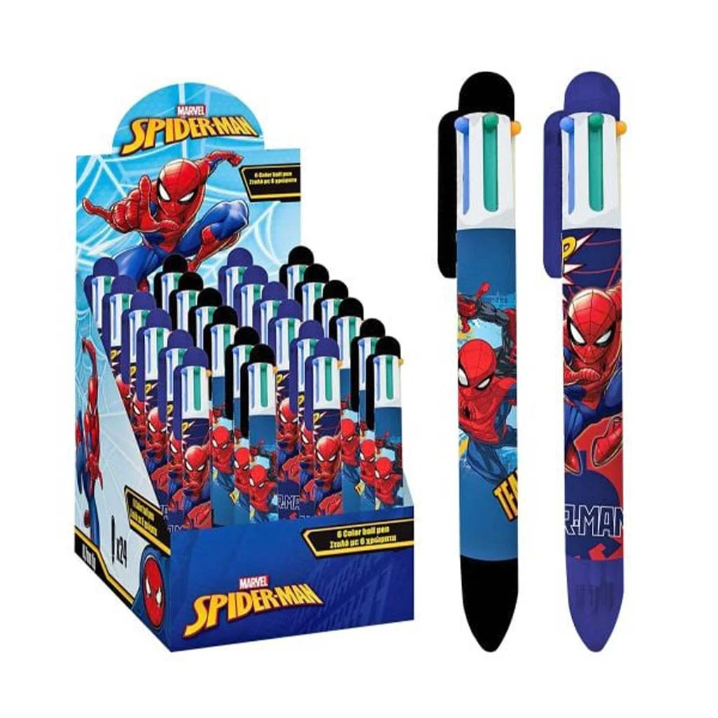 Luna: Pókember 6 színű golyóstoll többféle 1db