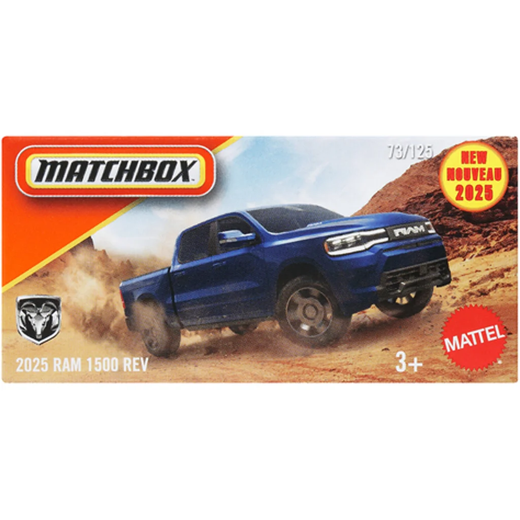 Matchbox: Papírdobozos 2025 Dodge RAM 1500 REV kisautó 1/64 - Mattel