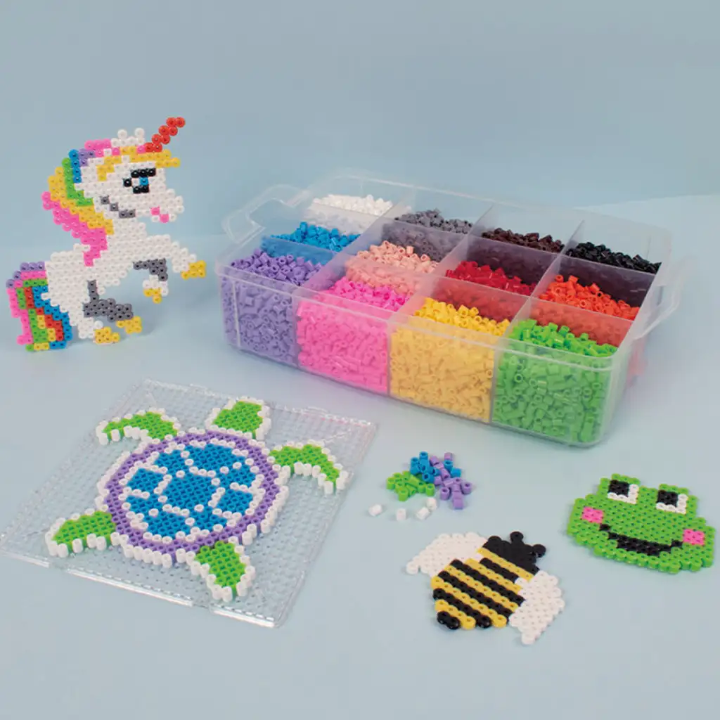 PlayBox: 5mm-es MIDI vasalható gyöngy 12 színben tárolódobozban 12000db kép 2