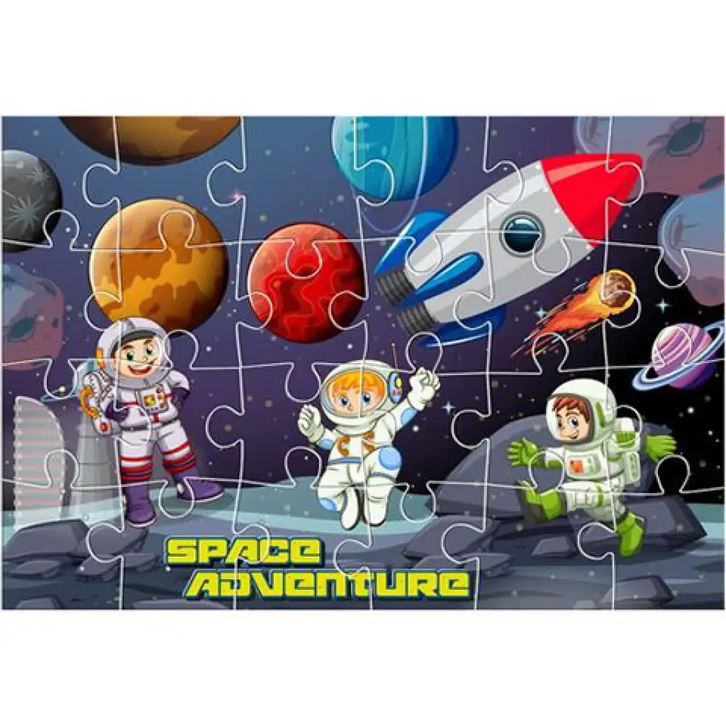 Világűr puzzle 24db-os és három színezhető poszter kép 2