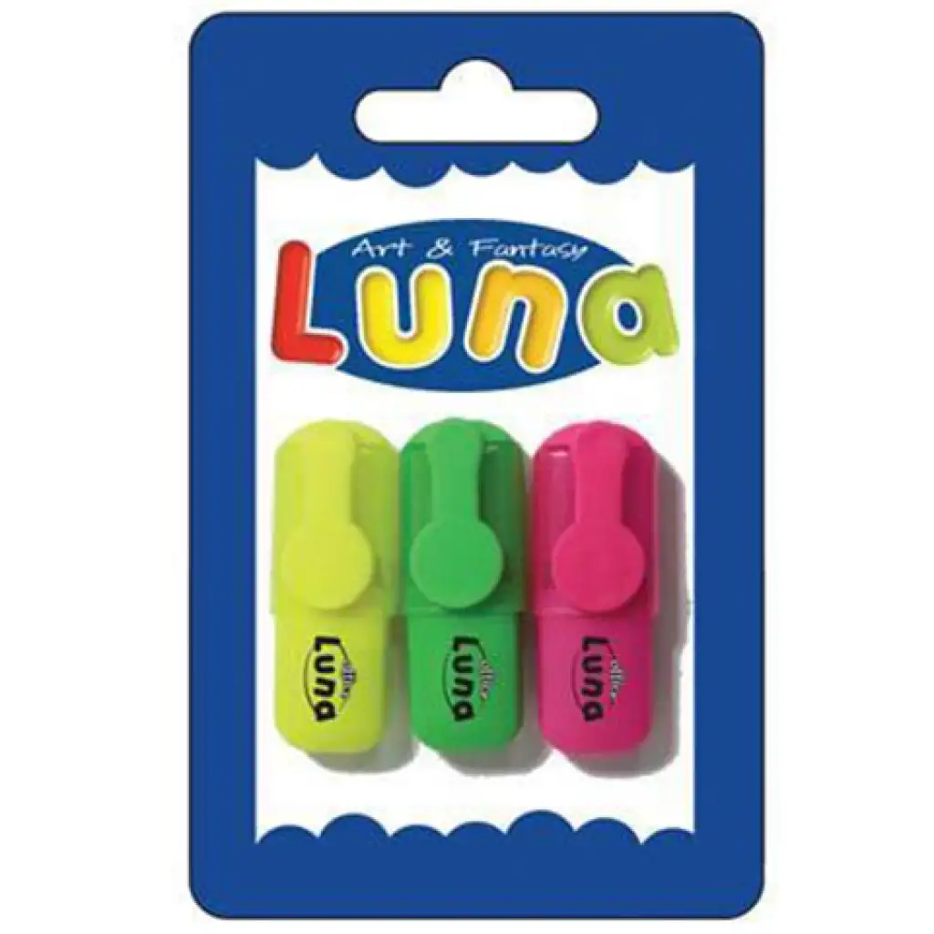 Luna: Színes mini szövegkiemelő 3db-os szett