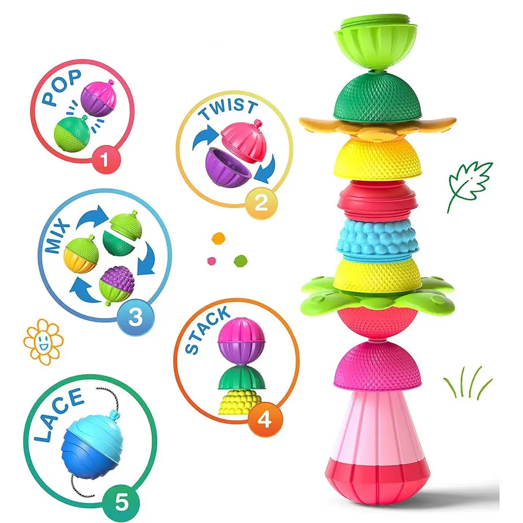 LALABOOM: 30db-os bébi Montessori fejlesztőjáték - Trefl kép 5