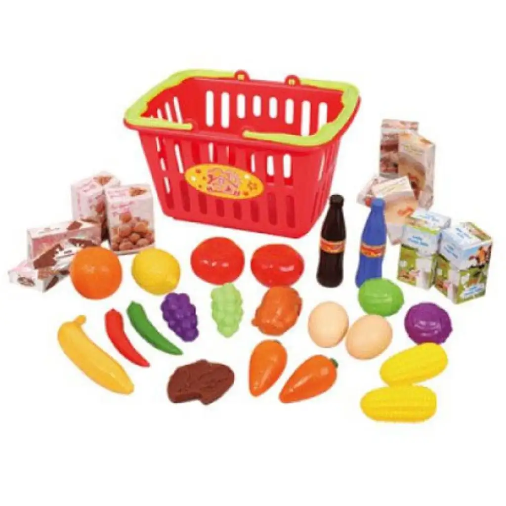 Playgo: Élelmiszer készlet bevásárló kosárban kép 2