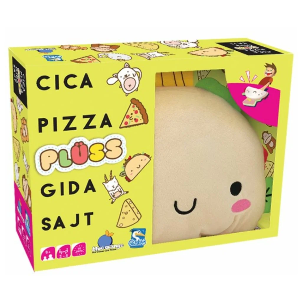 Cica, pizza, plüss, gida, sajt társasjáték