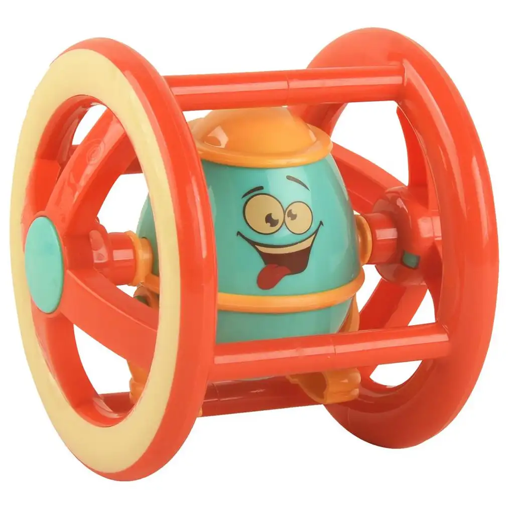 Színes mókás kerék bébicsörgő 14cm kép 2