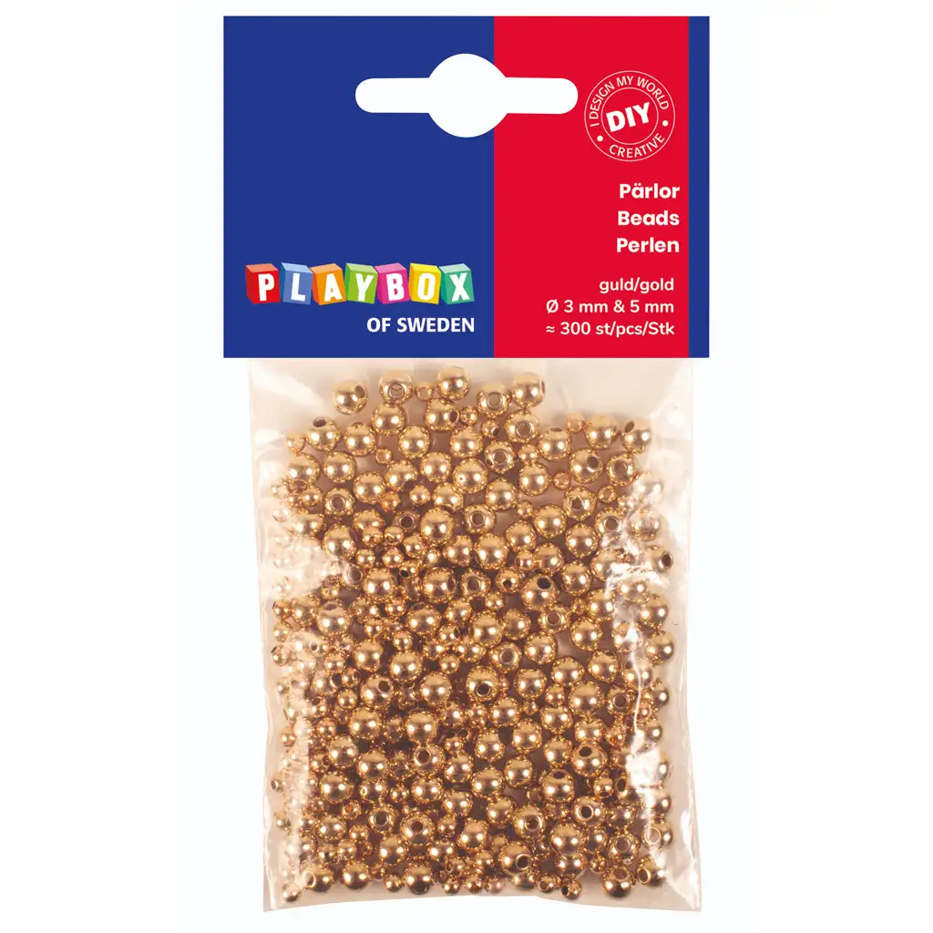 PlayBox: Arany kerek gyöngy szett 300 db-os
