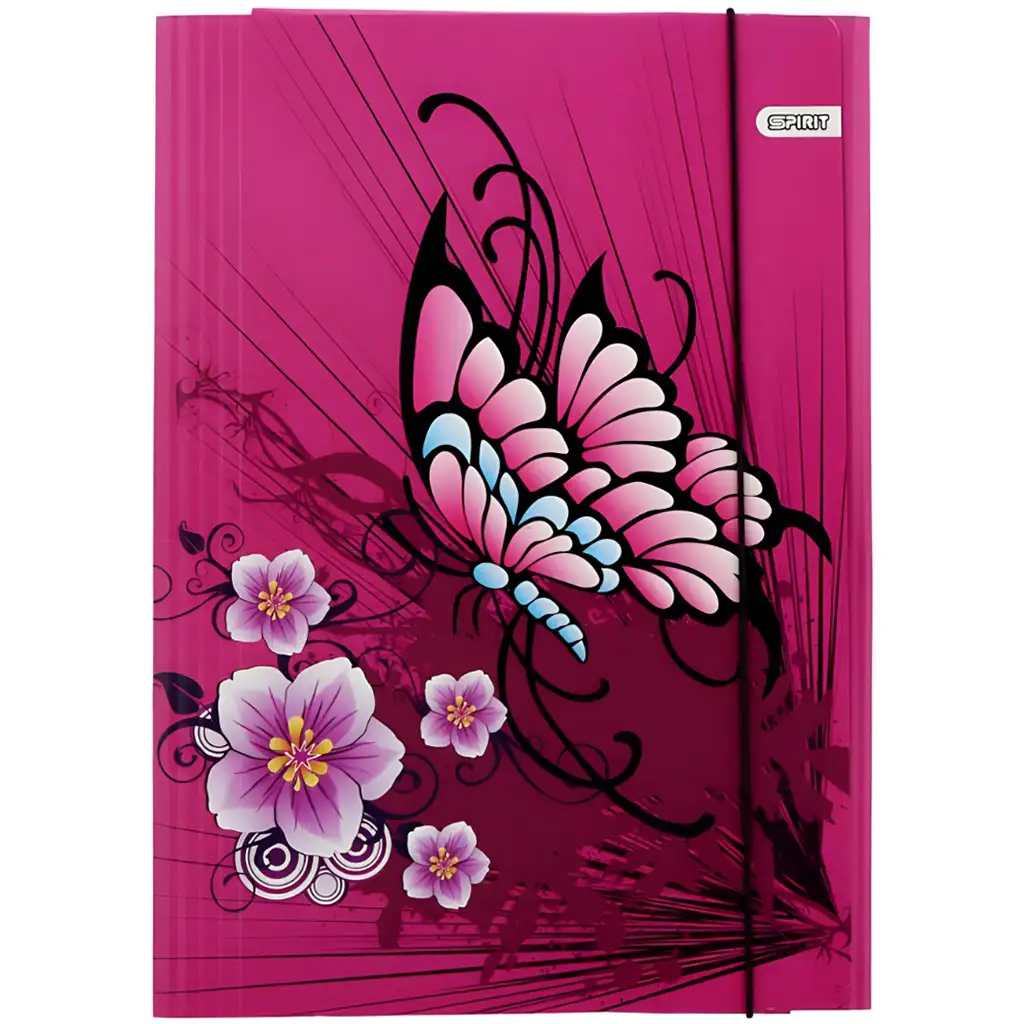 Spirit: Flowers pillangós gumis mappa 600gr A/4