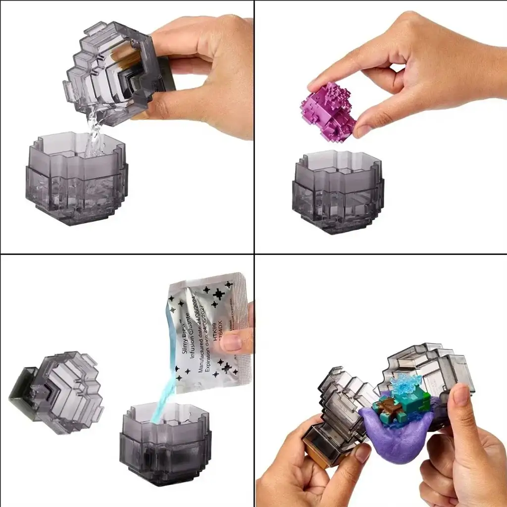 Minecraft Reveal minifigura szürke dobozban - Mattel kép 2