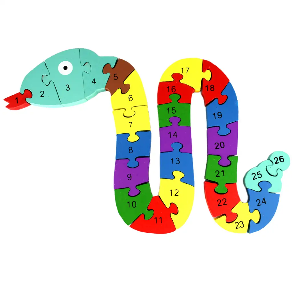 ABC - 123 kígyós fa oktató puzzle kép 2