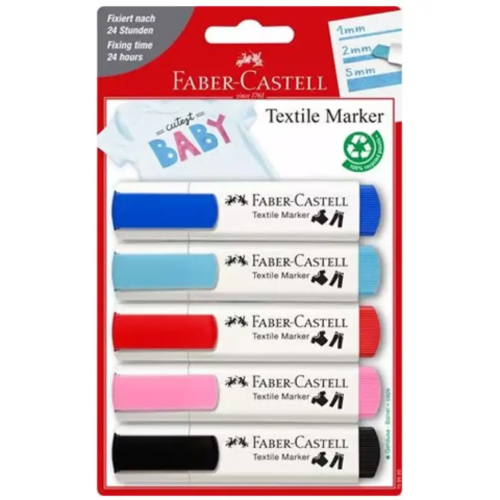 Faber-Castell: Pasztell színű textilfilc szett 5db-os
