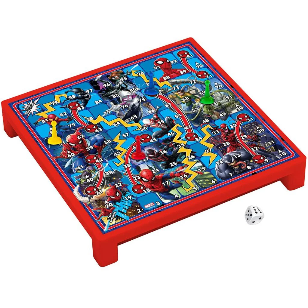 Luna: Pókember 2 az 1-ben Négyet egy sorba és Kígyók és létrák társasjáték kép 2