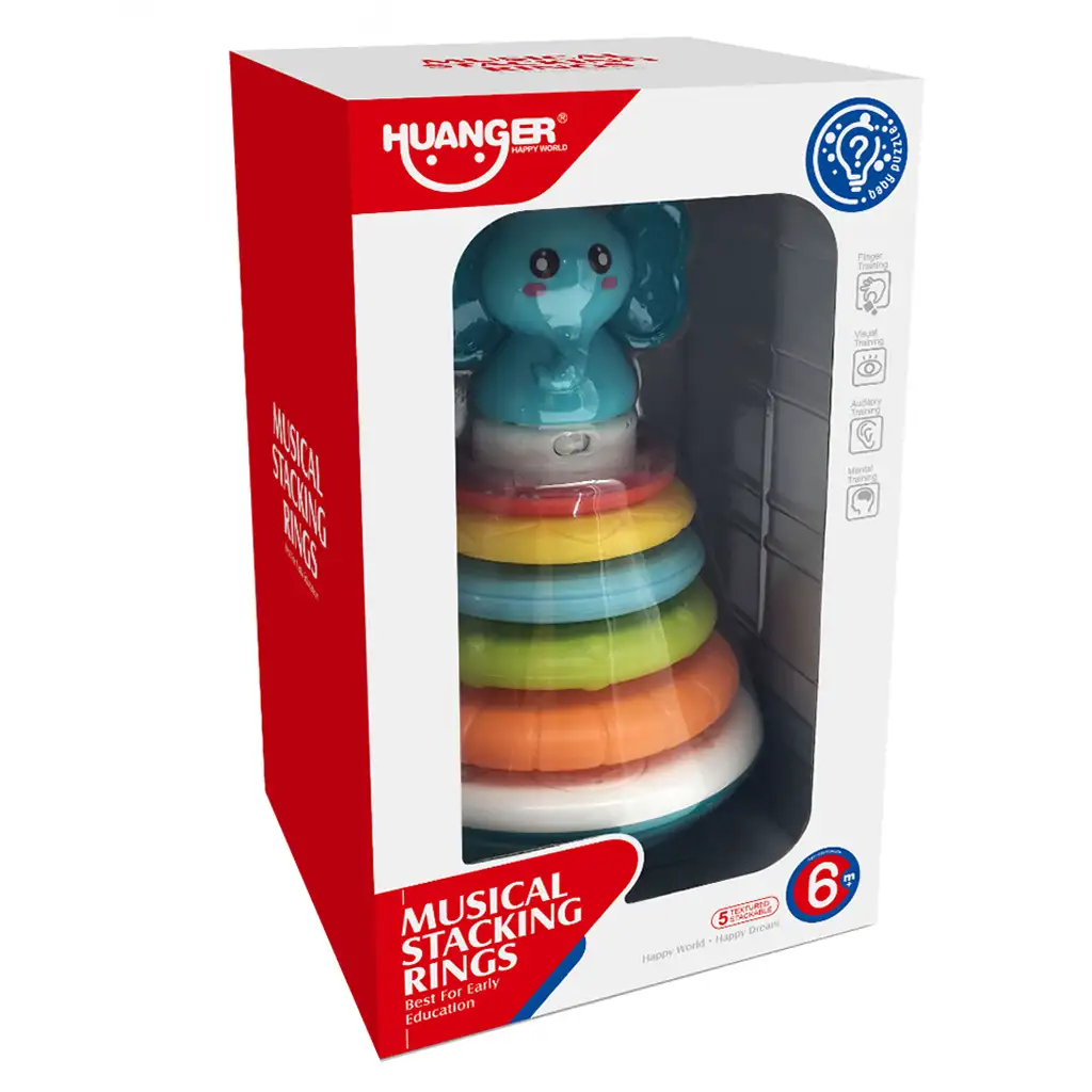 Music World: Elefántos toronyépítő játék hanggal kép 3