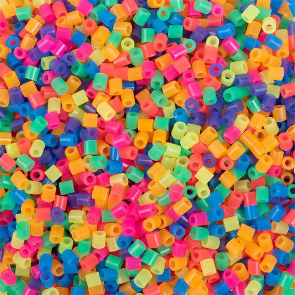 PlayBox: 5mm-es MIDI neon színű vasalható gyöngyök vödörben 5.000db-os csomag kép 2