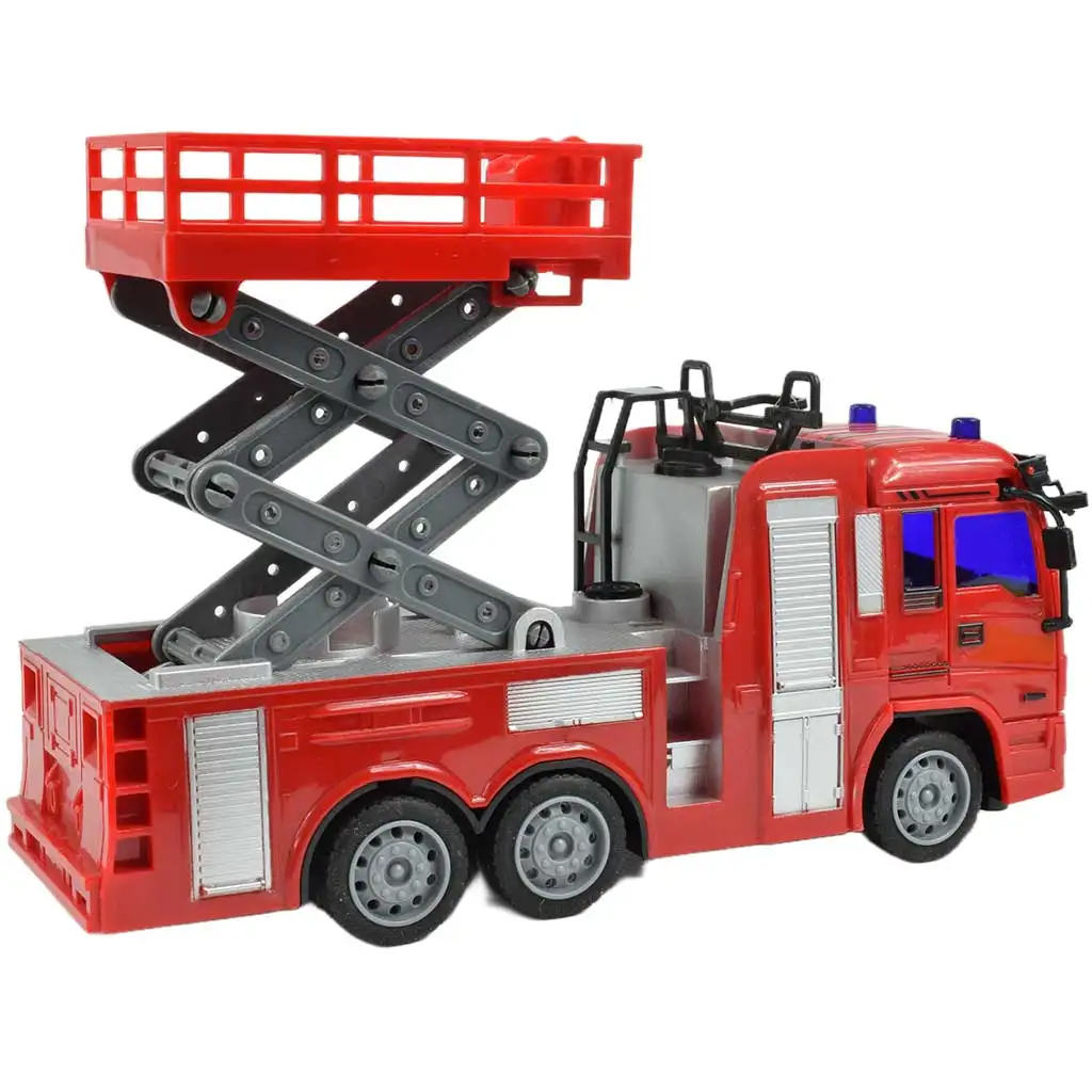 RC Távirányítós tűzoltóautó világítással 27MHz 20cm háromféle változatban 1db kép 4