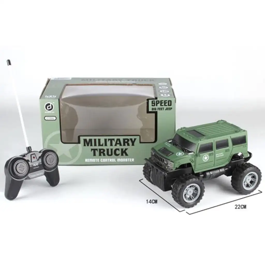 RC Off-Road Military távirányítós katonai Hummer fénnyel 27 MHz 22cm 1/16-os méretarány kép 5