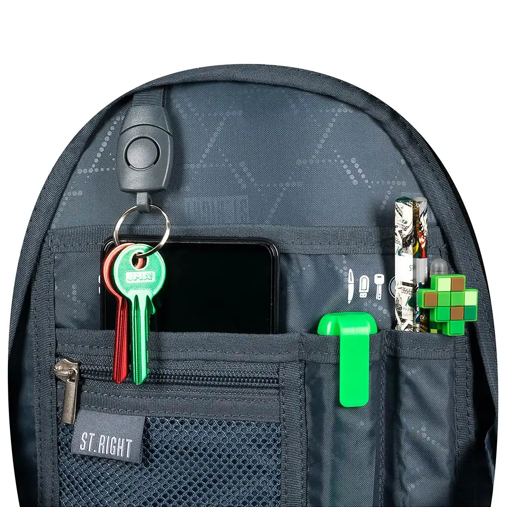 St.Right Moro terepmintás iskolatáska, hátizsák BP04 43x32x20cm kép 5