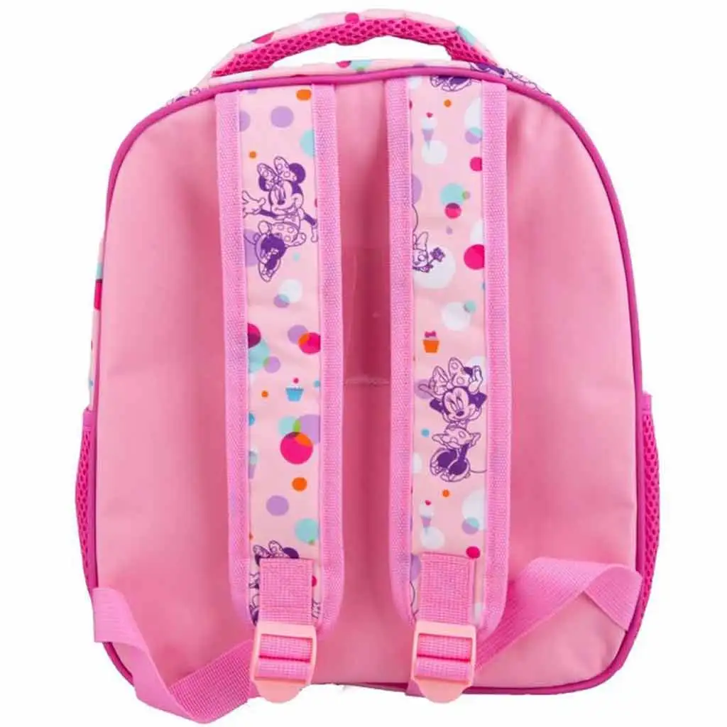 Luna: Minnie egér lekerekített kétrekeszes iskolatáska 27x10x31cm kép 2