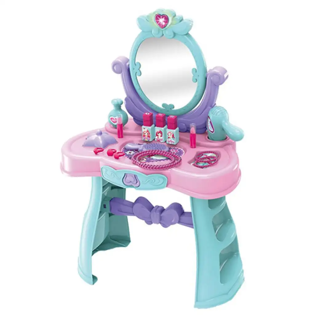 Pretty Beauty zenélő fésülködő- és sminkasztal kiegészítőkkel kép 2