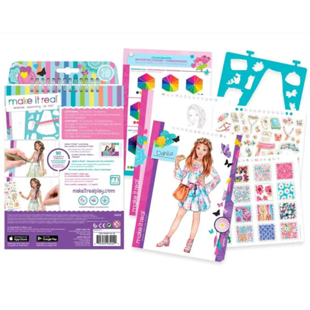 Make it Real: Divattervezői vázlatfüzet kiegészítőkkel - Romantikus ruhák kép 2