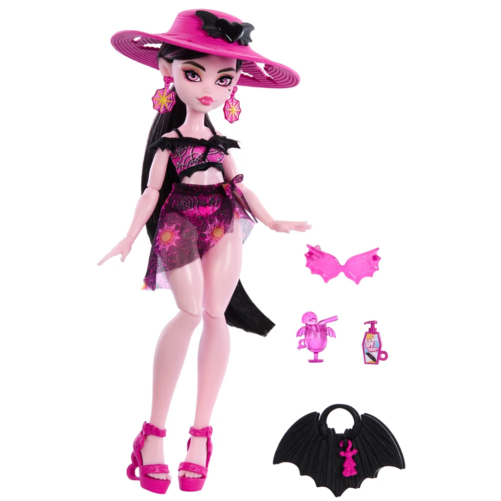 Monster High: Scare-adise Island – Draculaura baba kiegészítőkkel - Mattel kép 3