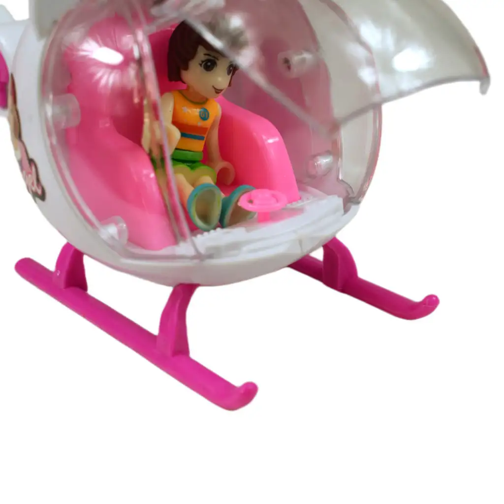 Fashion Sport Car: Rózsaszín sportautó szett fénnyel és hanggal, helikopterrel kép 15