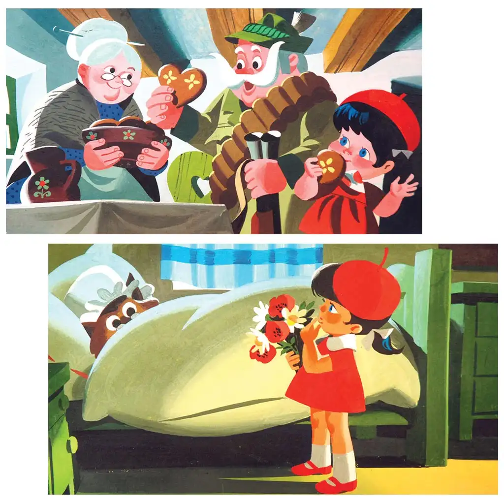 Grimm testvérek: Piroska és a farkas diafilm kép 2