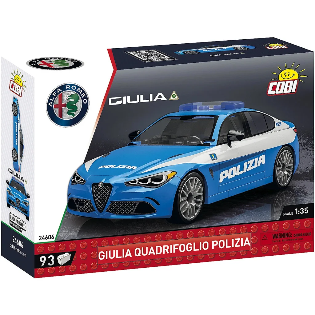 COBI: Alfa Romeo Giulia Quadrifoglio rendőrautó építőjáték (24606)