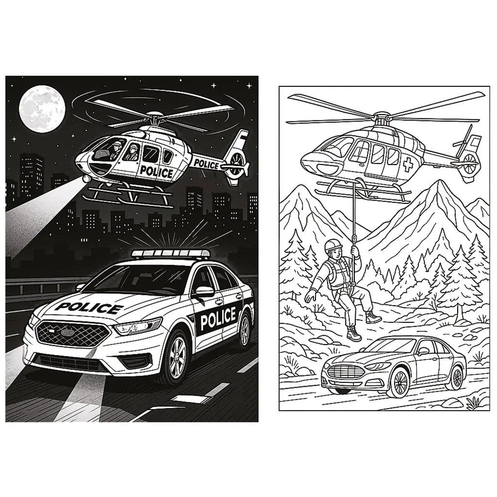 Hősök a városban mentőjárművek kifestőkönyv - Trefl kép 2