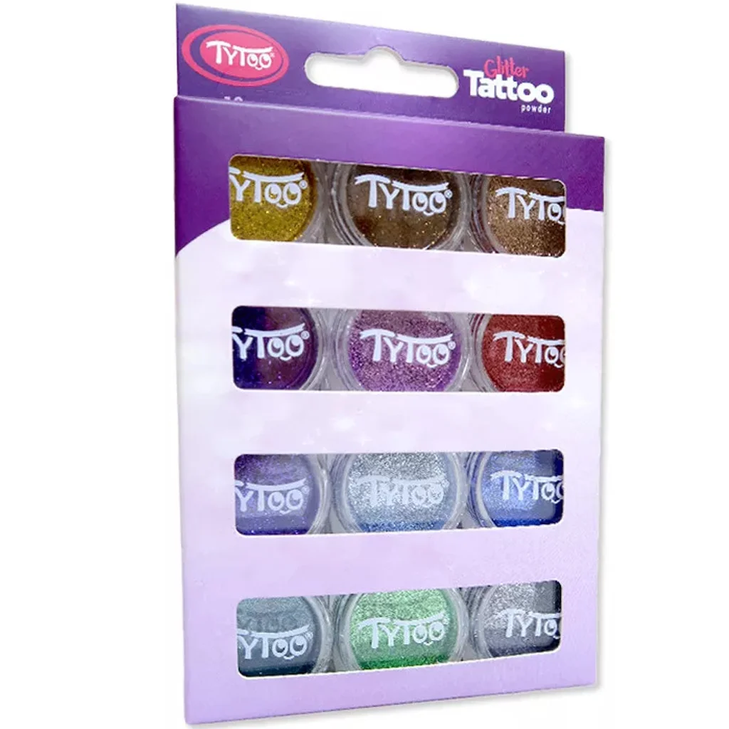 TyToo: Kiegészítő színek csillámpor szett 12x2,5ml