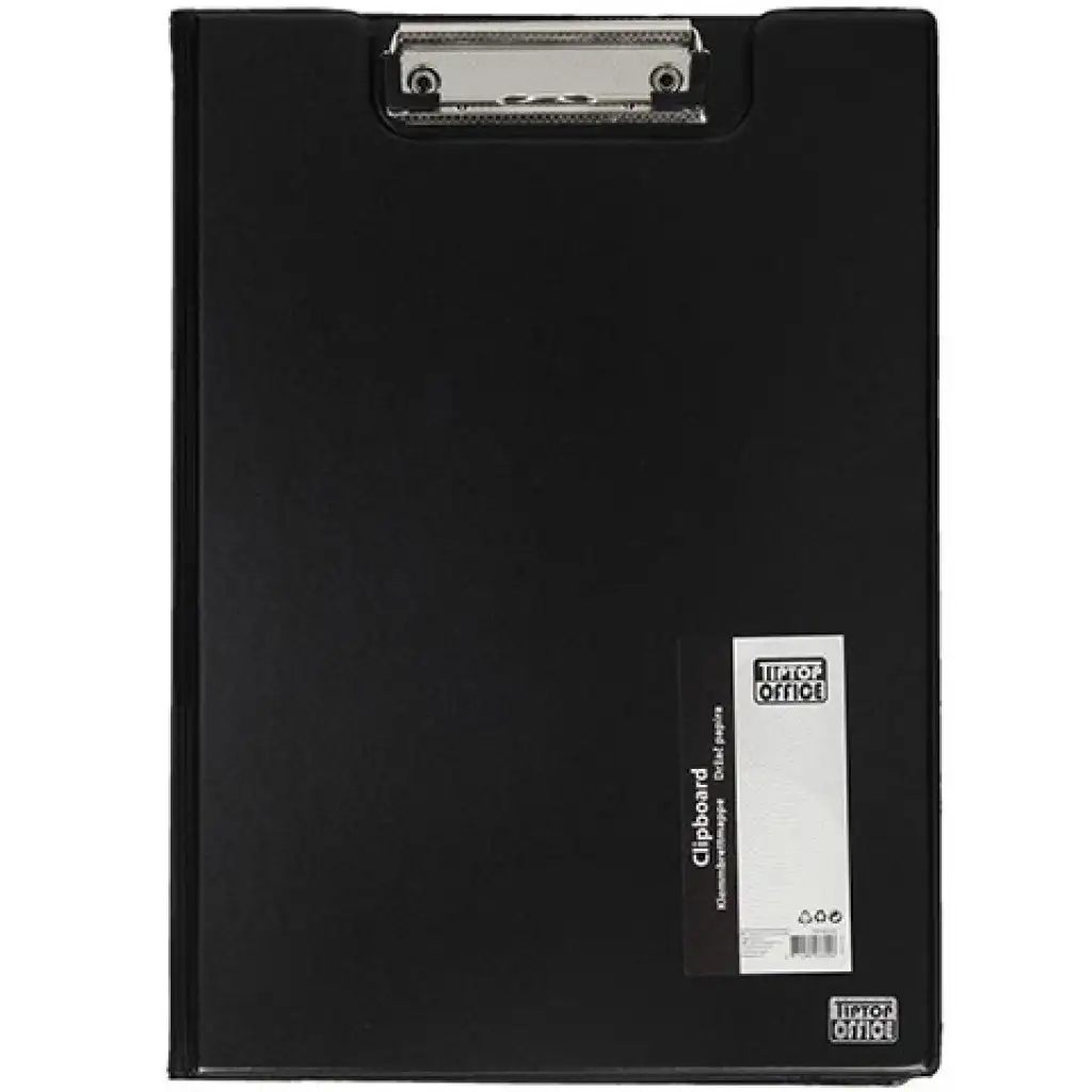 Spirit: Fekete csíptetős felírótábla fedlappal A4-es