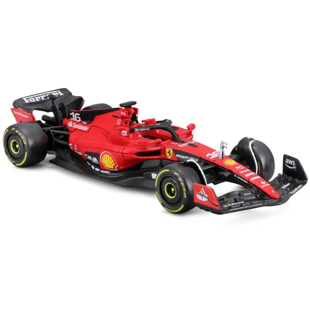 Bburago: Ferrari SF23 F1 versenyautó fém autómodell 1/43 (Charles Leclerc #16) kép 2