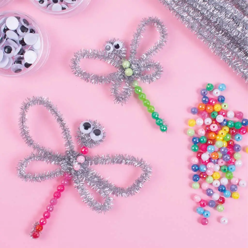 PlayBox: Ezüst színű zsenília szálak 100db 6mm kép 2