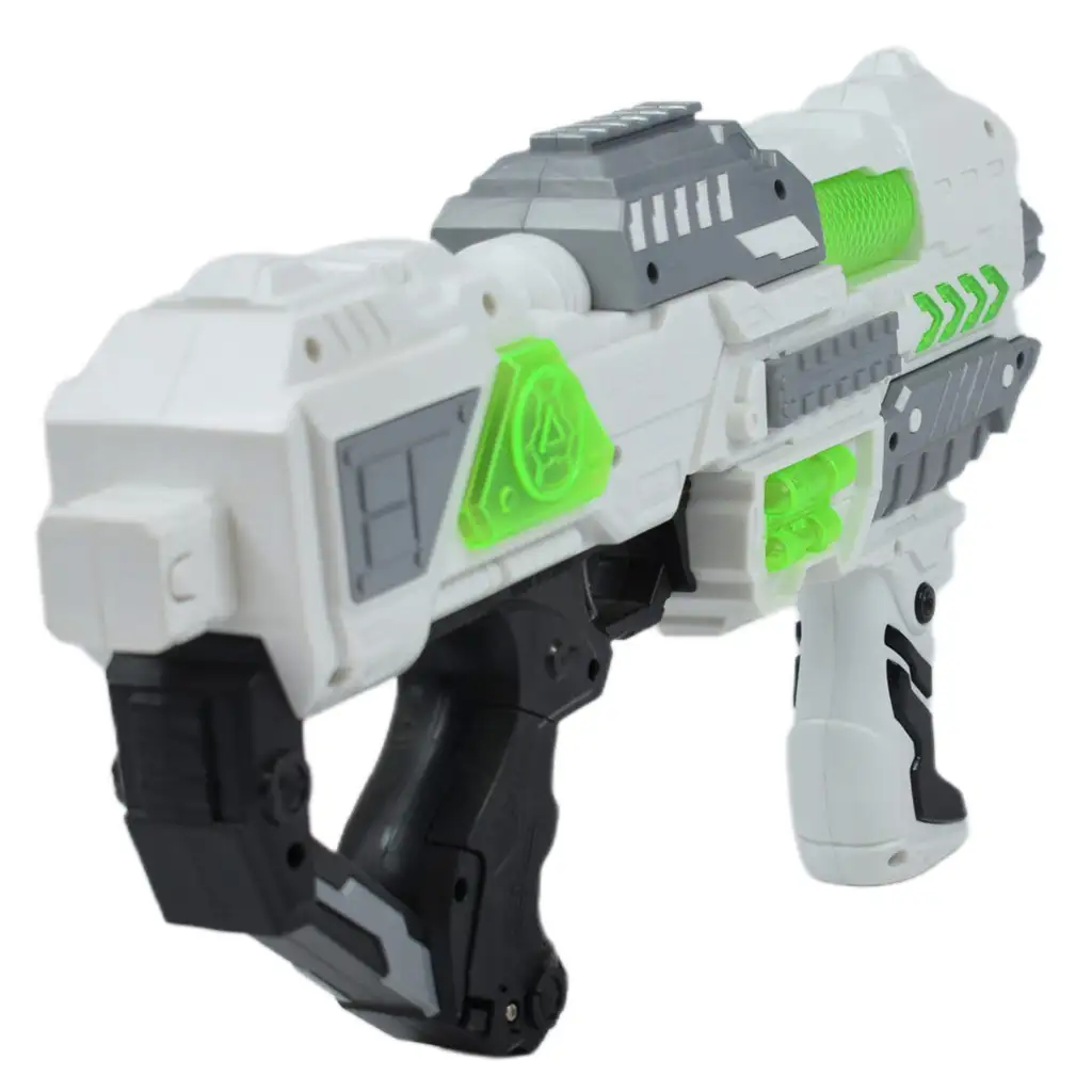 Space Series: Fehér űrfegyver támasztékkal, fénnyel és hanggal 40cm kép 2