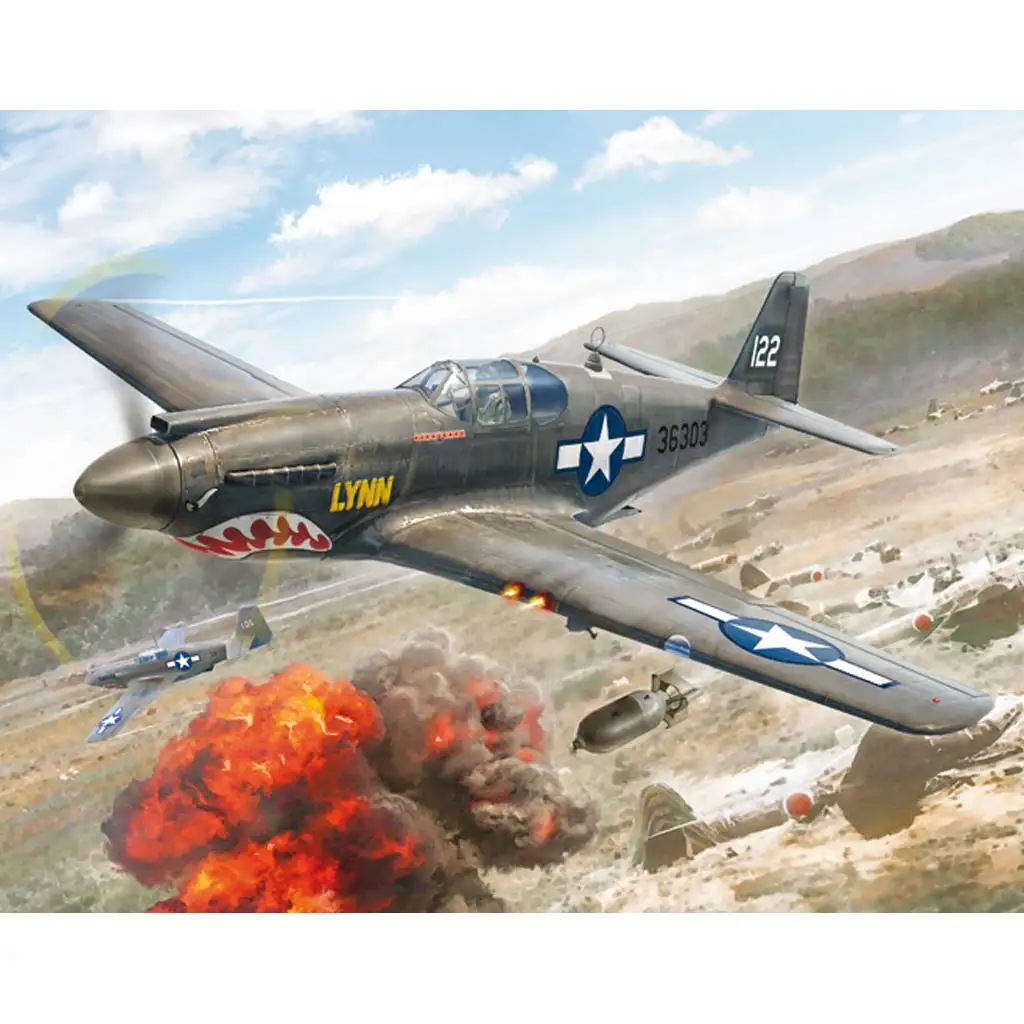 Italeri 1/72 P-51A Mustang vadászgép makett kép 6