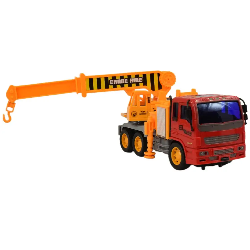 Construction Truck: Darus teherautó lendkerekes kialakítással 19cm kép 4