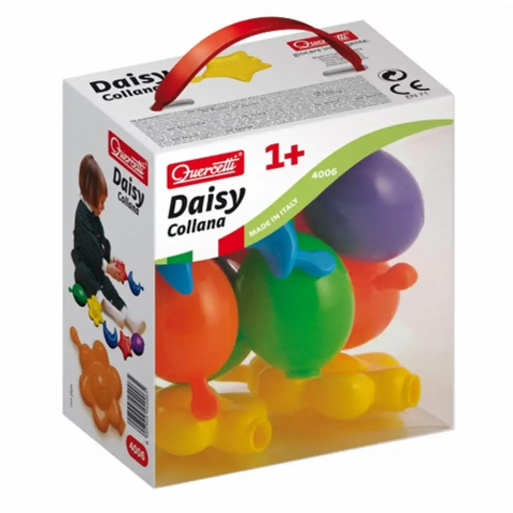 Quercetti: Bébi pattintós játék - gyöngyök 12db-os