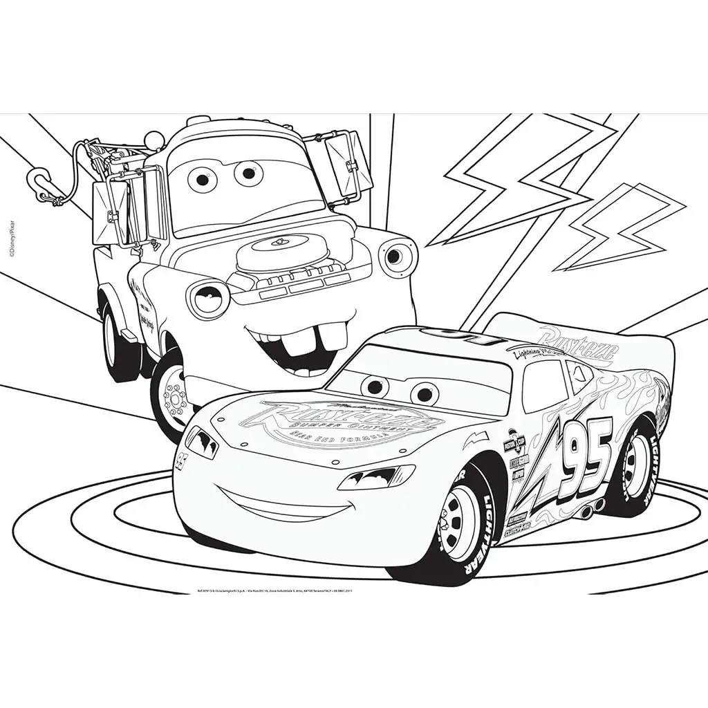 Verdák 2 az 1-ben maxi 2x60db-os puzzle és színező 50x35cm - Lisciani kép 2