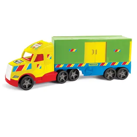 Magic Truck Basic: Kamion dobozos utánfutóval és fénnyel 80cm-es - Wader kép 2
