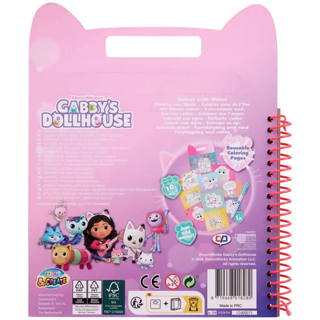 Canenco: Gabi babaháza vízzel színezhető foglalkoztató füzet kép 3