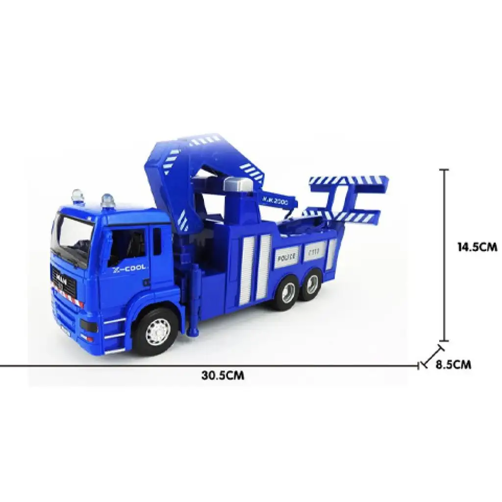 Lendkerekes Rendőr autóvontató teherautó 30cm kép 2