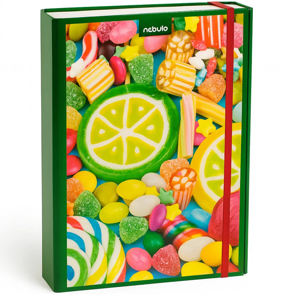 Nebulo: Füzetbox A/4-es méretben candy mintával