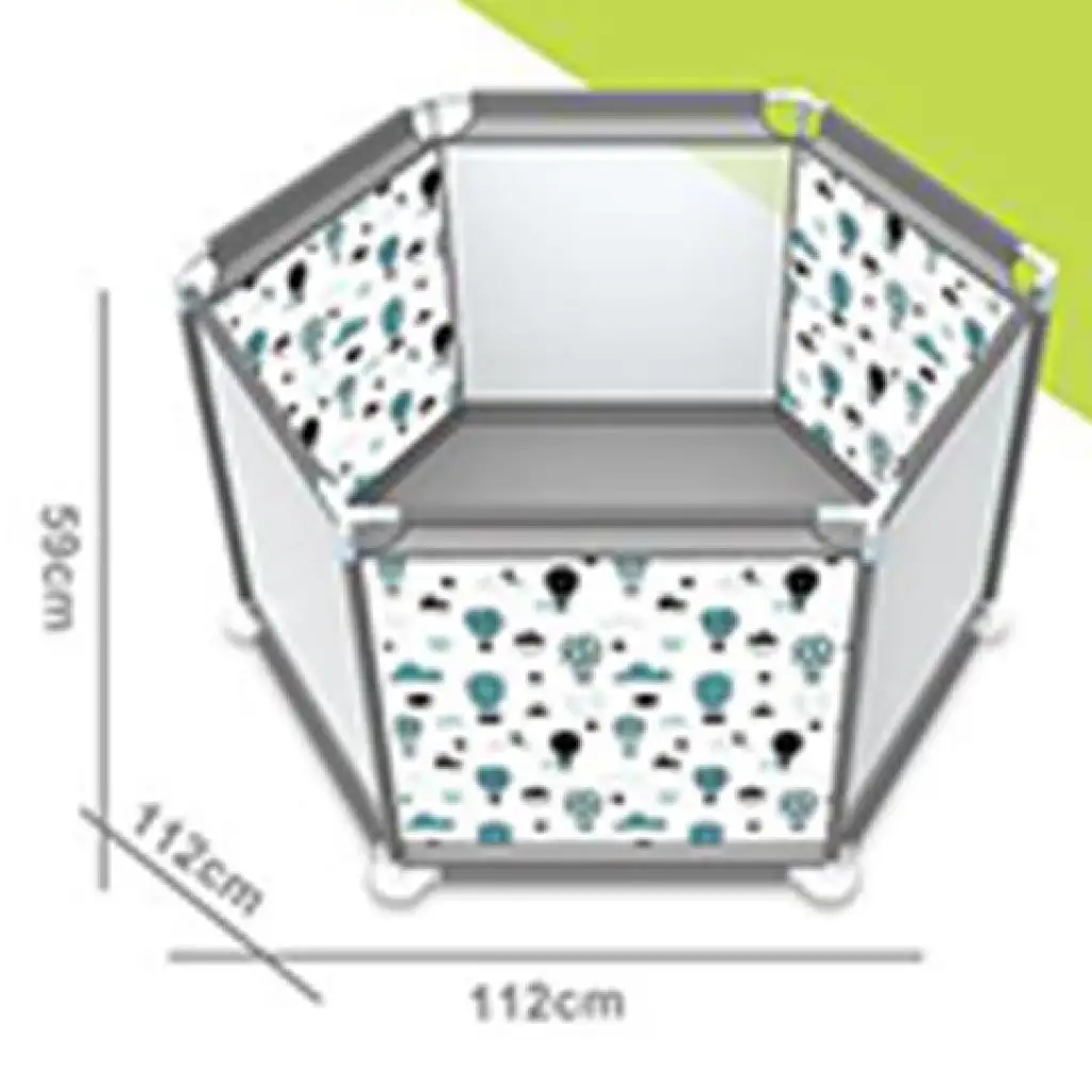 VivaKids Hőlégballonos járóka 112x59cm kép 2