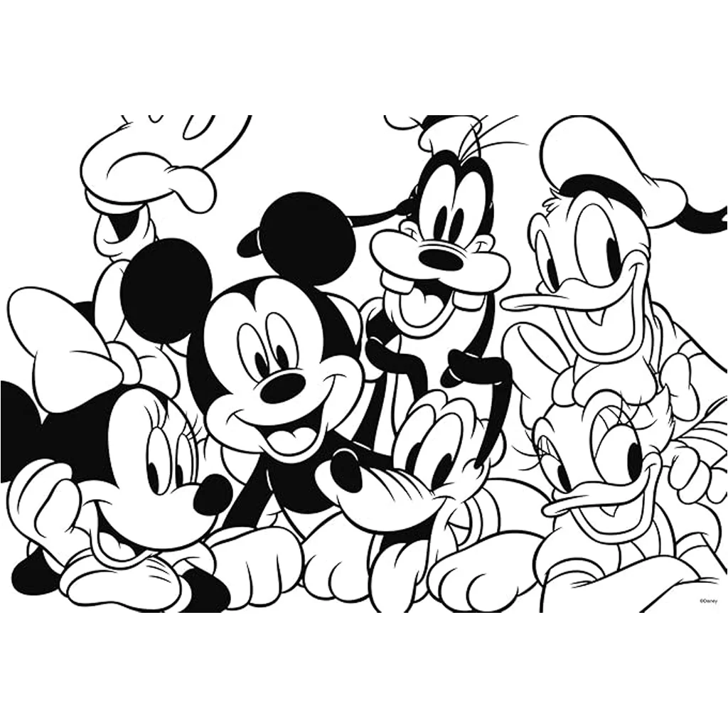 Mickey egér 2 az 1-ben 2x12db-os maxi puzzle és színező - Lisciani kép 5